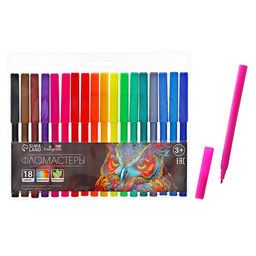 Фломастеры 18 цветов в блистере TOP Calligrata