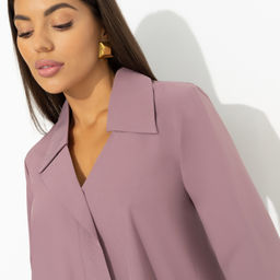 Блуза полуприталенного силуэта Амбассадор стиля (dusty) - Charutti фото 3