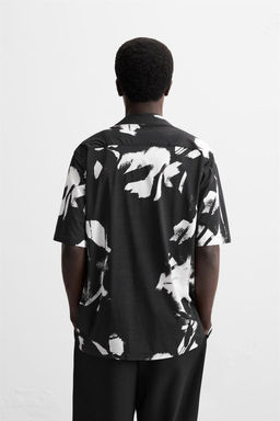 ABSTRACT PRINT STRETCH SHIRT - Zara фото 3