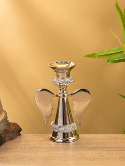 Подсвечник Крылья, с кристаллами, 11?6.5?16 см, алюминий