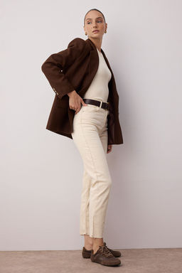 TRENDYOLMILLA Ac?k Mavi More Sustainable Yuksek Bel Slim Mom Jeans TWOSS23JE00094  фото 2