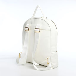Рюкзак женский из искусственной кожи на молнии, 2 кармана, цвет белый - Simaland фото 2
