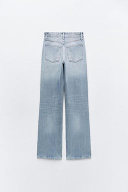 TRF WIDE-LEG MID-RISE FULL LENGTH JEANS - Zara фото 14