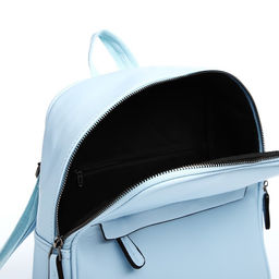 Рюкзак-сумка женский Vespera на молнии, с карманами, голубой