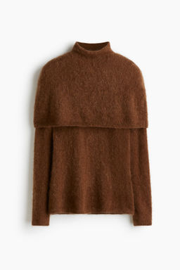 Top en mezcla de mohair con cuello perkins