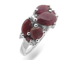 Кольцо из серебра рубин, Гирлянда2