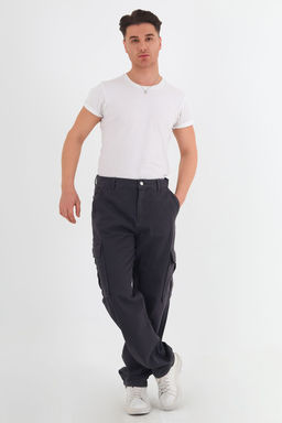 TRENDYOL MAN Siyah Kargo Cepli Gabardin Baggy/Bol Kesim %100 Pamuklu Rahat Pantolon TMNSS24PL00021 - Trendyolmilla фото 20
