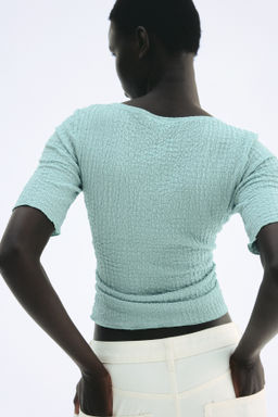Top drapeado con textura - H&m фото 9