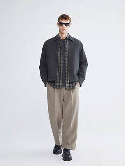 Standart Kal?p G?mlek Yaka Erkek Ceket