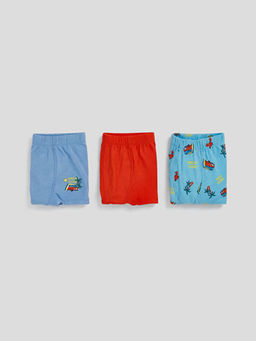 Bask?l? Erkek ?ocuk Boxer 3l?