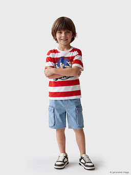 Sonic Bask?l? Erkek ?ocuk Ti??rt