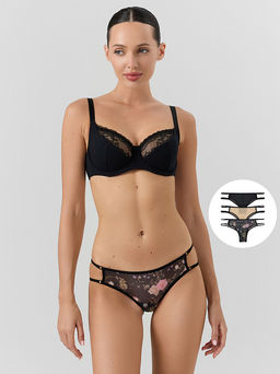 Трусы бразилиана женские в наборе, 3 шт