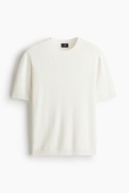 Camiseta en punto acanalado Slim Fit