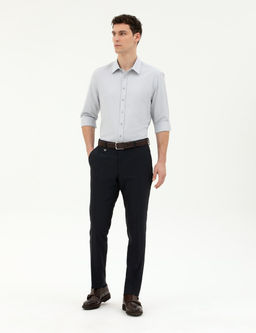 Gri Slim Fit Uzun Kollu G_mlek