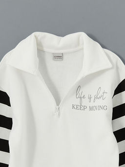 Polo Yaka K?z ?ocuk Kal?n Sweatshirt - Waikiki фото 2