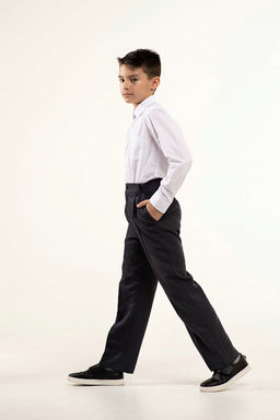 Серые школьные брюки для мальчика Инфанта, модель 0915/5  фото 3