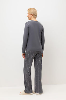 Е 20179/серый,полоски и сердечки пижама жен - Very neat фото 3