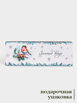 Подставка под ложку новогодняя Доляна «Зимний вечер», 22.3×7.1×2.7 см, доломит, белая