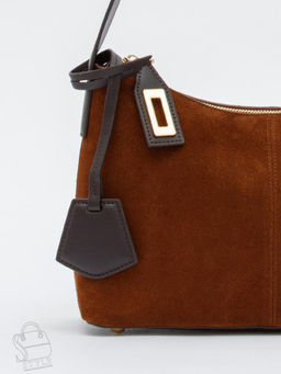 Сумка женская кожаная 1110M brown Polina&Eiterou