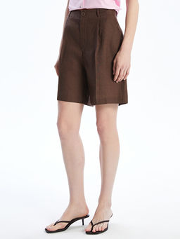 Loose Fit %100 Keten Kad?n ?ort