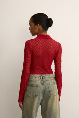 Боди с длинным рукавом из кружева - Mollis фото 4