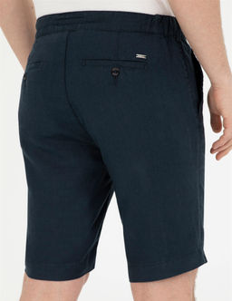 Lacivert Slim Fit Keten Beli Lastikli Dokuma _ort - Pierre cardin фото 7