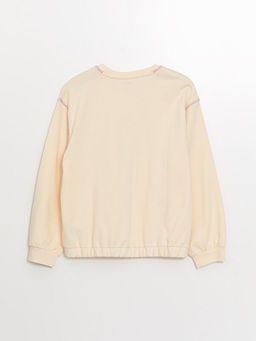 Bisiklet Yaka Bask?l? Uzun Kollu K?z ?ocuk Sweatshirt - Waikiki фото 3