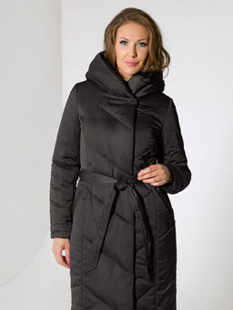 22405 Пальто черный - Dizzyway фото 3