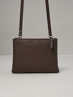 Сумка кожаная на плечо Deboro 31069 коричневый торф