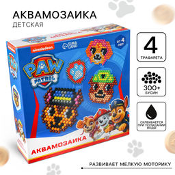 Аквамозаика Щенячий Патруль, 4 фигурки, 300 шариков