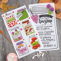 Набор кухонных полотенец Доляна Все цветы Для тебя, 35х60 см - 2шт, 100% хл