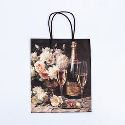 Пакет подарочный крафт Праздник 22?12?27 см