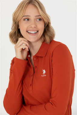 Женский базовый свитшот с воротником поло и плиткой Неожиданная скидка в корзине - U.s. polo assn фото 2