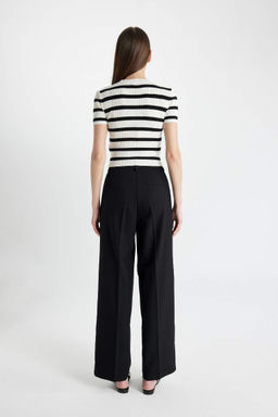 Широкие брюки с карманами и высокой талией, широкие брюки длинной длины - Defacto фото 6