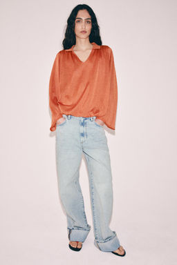 TOP PUNTO CUELLO POLO / Naranja