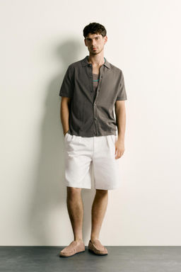 CAMISA PUNTO RELAXED FIT / Verde gris