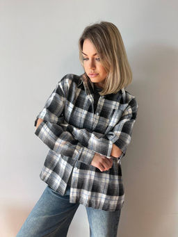 K11919 Рубашка OVER SIZE ТМ_СИНИЙ