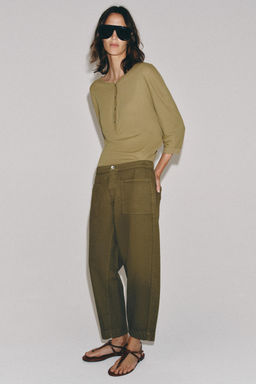 PANTAL?N BARREL ZW COLLECTION / Khaki