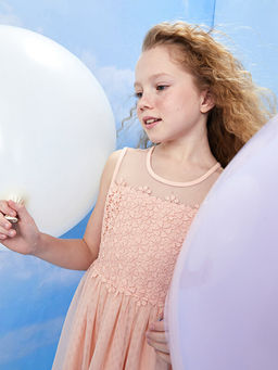 Bisiklet Yaka Dantel Detayl? K?z ?ocuk Elbise - Waikiki фото 3