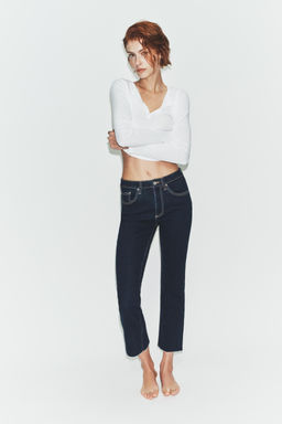 TRF CROPPED FLARE HIGH-WAIST JEANS