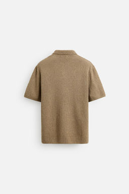 CROCHET KNIT POLO SHIRT - Zara фото 8