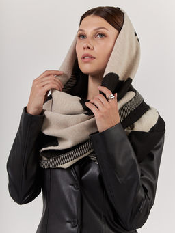 в составе ШЕРСТЬ  и КАШЕМИР Большой, мягкий, теплый  двусторонний палантин - Tantino фото 7