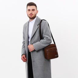 Сумка мужская, цвет коричневый - Simaland фото 6