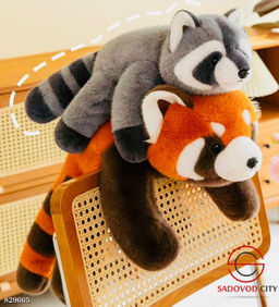 Плюшевый мягкая игрушка енот и лемур
