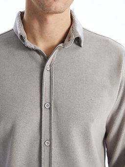 Regular Fit Uzun Kollu Gabardin Erkek G?mlek