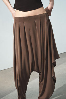 ASYMMETRIC FLOWING BAGGY TROUSERS - Zara фото 2
