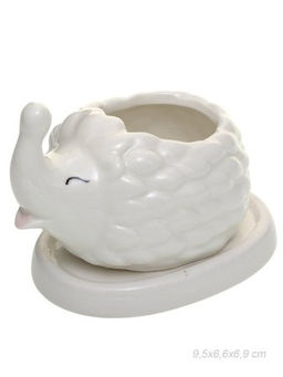 Кашпо Ежик 9,5х6,6х6,9 / XN03-1 /уп 120/ - Галеонтрейд фото 2