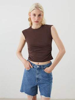 Bisiklet Yaka B?zg?l? Bluz