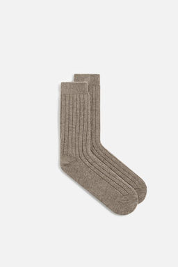 CASHMERE BLEND RIBBED SOCKS - Zara фото 5