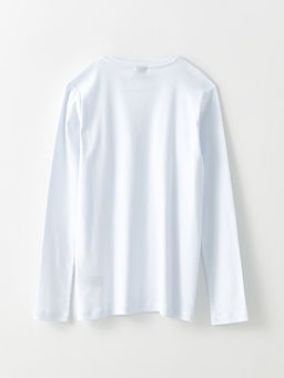 Bisiklet Yaka Basic Uzun Kollu Pamuklu Erkek ?ocuk Fanila - Waikiki фото 2